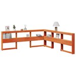 vidaXL Tête de lit de bibliothèque en forme de L bois massif de pin