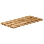 vidaXL Dessus de table bord vivant 100x60x3 8 cm bois de manguier brut