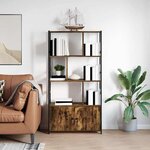 vidaXL Étagère Chêne fumé 80 x 30 x 155.5 cm Bois d'ingénierie