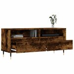 vidaXL Meuble TV chêne fumé 100x34 5x44 5 cm bois d'ingénierie
