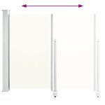 vidaXL Auvent latéral rétractable de patio 120 x 300 cm Blanc cassé