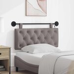 vidaXL Tête de lit suspendue Avec lumière LED Taupe Tissu