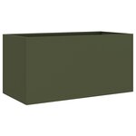 vidaXL Jardinière vert olive 62x30x29 cm acier laminé à froid