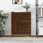 vidaXL Buffet chêne marron 69 5x34x90 cm bois d'ingénierie