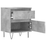 vidaXL Tables de chevet 2 Pièces gris béton 40x35x50 cm bois d’ingénierie