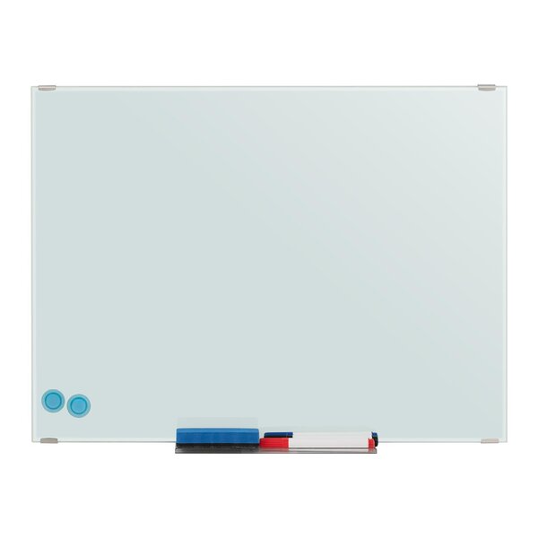 Tableau blanc magnétique verre trempé - 60 x 45 x 0 4 cm