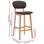 vidaXL Tabourets de bar lot de 2 marron tissu