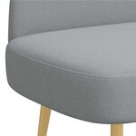 vidaXL Banc rembourré avec dossier Gris clair 110 x 60 x 76 cm