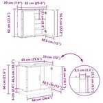 vidaXL Ensemble de mobilier de salle de bain 3 Pièces Bois Ancien
