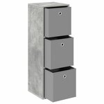 vidaXL Buffet avec tiroir Gris béton 35 x 32 x 99 5 cm