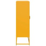 vidaXL Buffet haut jaune moutarde 68x39x123 cm acier