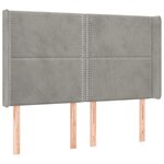 vidaXL Sommier à lattes de lit matelas et LED Gris clair 140x190 cm