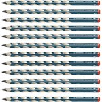 Crayon graphite easygraph b droitier bleu ardoise x 12 stabilo