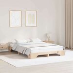 vidaXL Cadre de lit Pin massif 160 x 200 cm Bois massif en pin