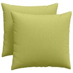 vidaXL Coussins de canapé 2 Pièces Vert clair 50 x 50 cm tissu