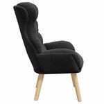 vidaXL Fauteuil relaxant Noir 69 x 74 x 93 cm tissu