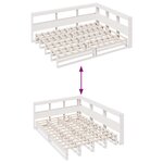 vidaXL Lit bibliothèque sans matelas blanc 135x190 cm bois pin massif
