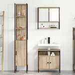 vidaXL Ensemble de mobilier de salle de bain 3 Pièces Chêne Sonoma