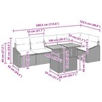 vidaXL Ensemble de salle à manger pour jardin 7 Pièces Noir et Sarcelle