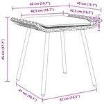 vidaXL Tabouret de Jardin 2 Pièces Nature 50 x 40 x 45cm Acier