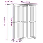 vidaXL Garde-robe BODO blanc marron 146x53 5x173 cm bois massif de pin
