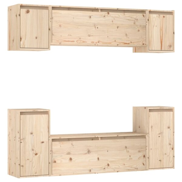 vidaXL Meubles TV 6 Pièces Bois massif de pin