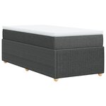 vidaXL Sommier à lattes de lit avec matelas Gris foncé 80x200 cm Tissu