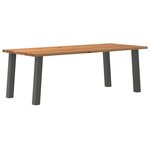 vidaXL Table à manger marron clair bois de chêne massif rectangulaire