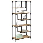 vidaXL Bibliothèque chêne artisanal 81 x 36 x 176 cm Bois d'ingénierie