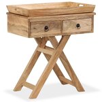 vidaXL Table d'appoint Bois de manguier massif 65 x 40 x 76 cm