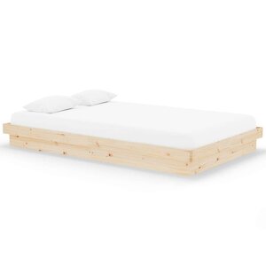 vidaXL Cadre de lit Bois massif 120x200 cm