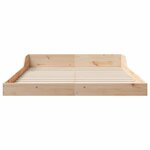 vidaXL Cadre de lit Marron 135 x 190 cm Bois massif en pin