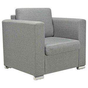 vidaXL Fauteuil gris foncé tissu