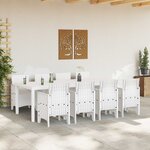 vidaXL Ensemble de salle à manger pour jardin 9 Pièces Gris clair