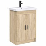 vidaXL Lavabo de salle de bains Noir Mat 61 x 40 x 16 5 cm métal