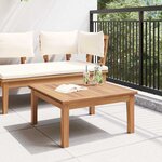 vidaXL Table de Jardin Marron Teck massif