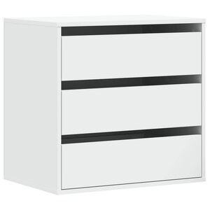 vidaXL Commode d'angle blanc 60x41x58 cm bois d'ingénierie