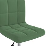 vidaXL Chaise pivotante de bureau Vert foncé Velours