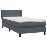 vidaXL Sommier à lattes de lit et matelas gris foncé 80x210 cm velours