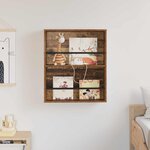 vidaXL Étagère à magazines avec étagère Bois ancien 60 x 12 x 70 cm