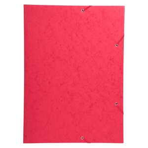 Chemise À Élastique 3 Rabats Carte Lustrée 600gm2 - A3 - Rouge - X 5 - Exacompta