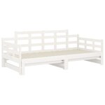 vidaXL Lit coulissant sans matelas blanc 2x(90x200) cm