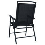 vidaXL Chaises de jardin pliables lot de 2 Textilène Noir