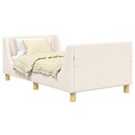 vidaXL Cadre de lit pour enfants avec tête de lit Crème 80 x 160 cm