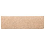 vidaXL Tapis de marches d'escalier 10 Pièces Marron 65x21x4 cm Aiguilleté