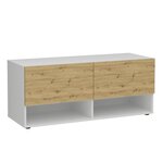 FMD Banc de stockage 2 tiroirs 108 9x41 7x46 1cm Blanc chêne artisanal