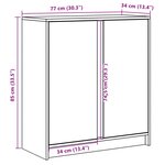 vidaXL Buffet avec LED blanc 77x34x85 cm bois d'ingénierie