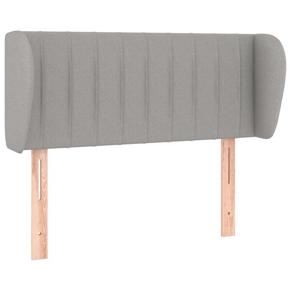 vidaXL Tête de lit avec oreilles Gris clair 93x23x78/88 cm Tissu