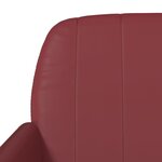 vidaXL Banc Rouge bordeaux 107x80x81 cm Similicuir