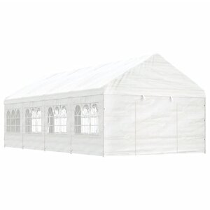 vidaXL Belvédère avec toit blanc 8 92x4 08x3 22 m polyéthylène
